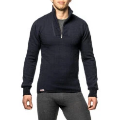 Woolpower Merino Mid Layer Zip Turtleneck 400 - Marine Foncé -Chasse Fournitures Boutique woolpower merino mid layer zip turtleneck 400 marine fonce 3